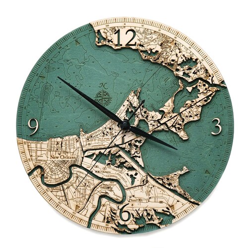 New Orleans Clock 12 Diameter Etsy