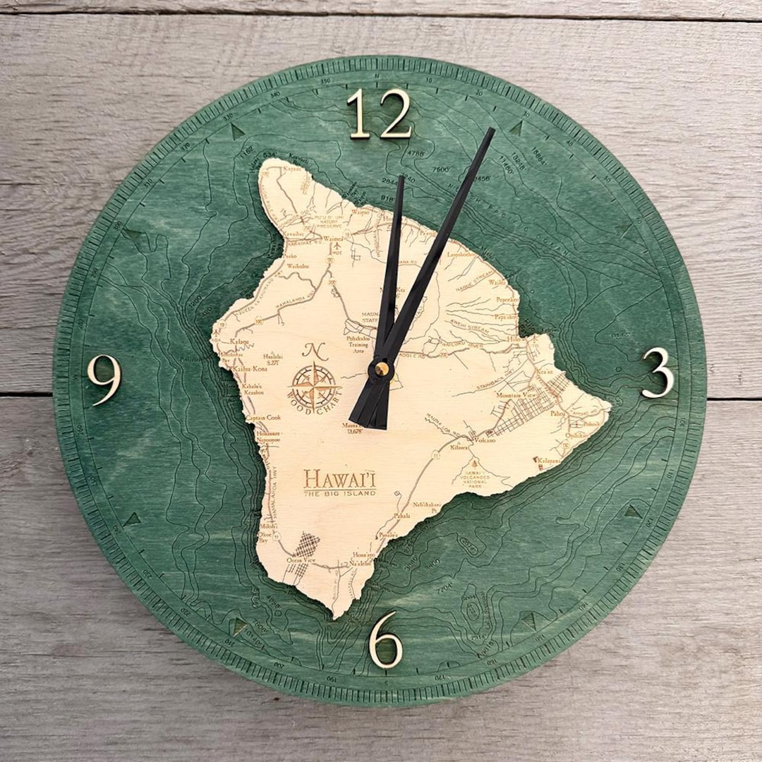 Hawaii- the Big Island Clock 12