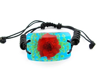 Real Rose Bracelet 1.3x0.9x0.5 in