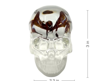 Spider White Base Skull Decoration