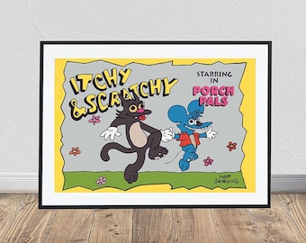 Pôster Itchy and Scratchy Porch Pals (24" x 36")