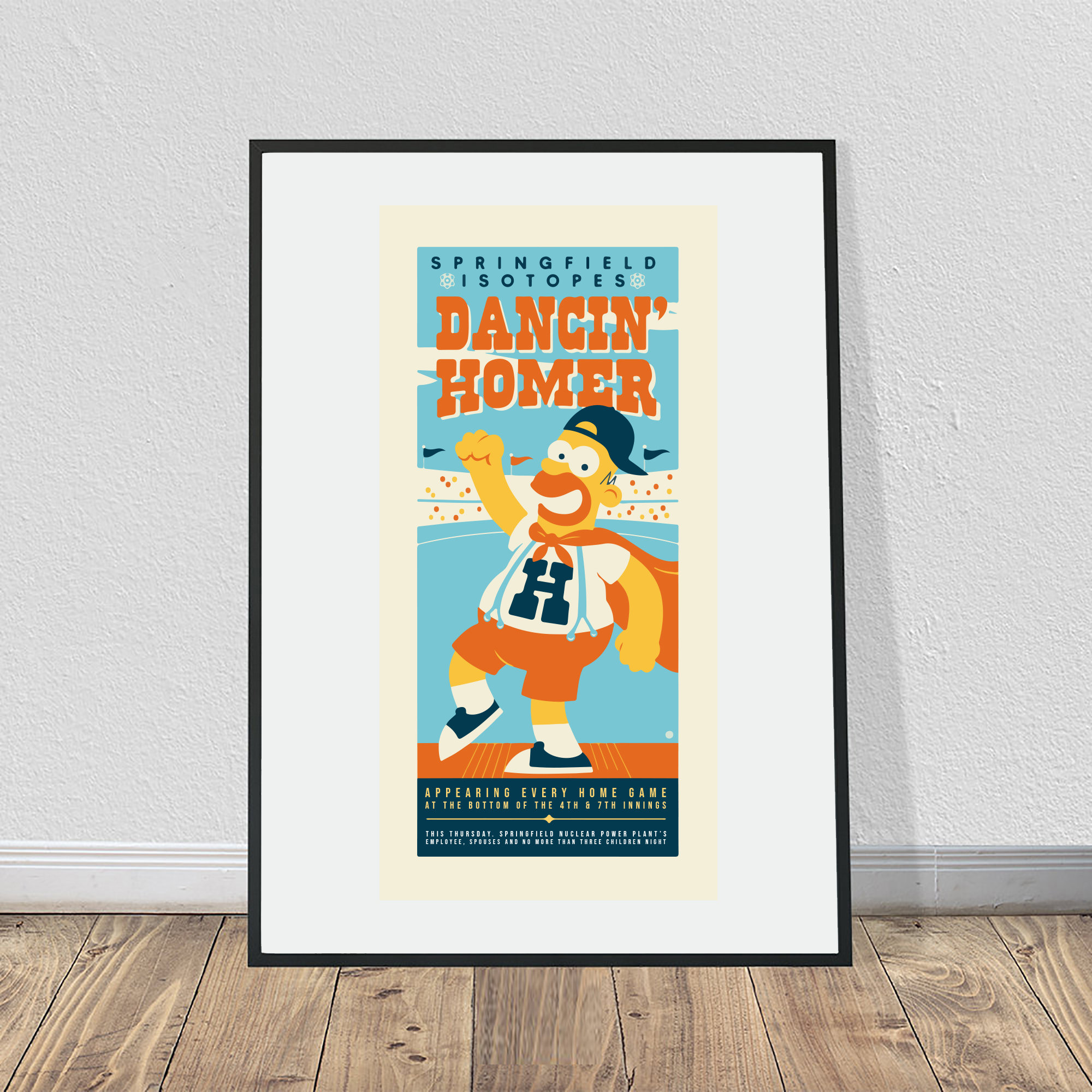 Dancin' Homer Springfield Isotopes Poster X 36