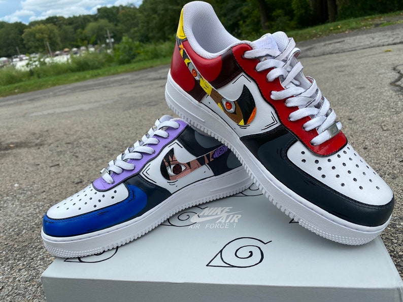 Naruto and Sasuke Air Force Ones 