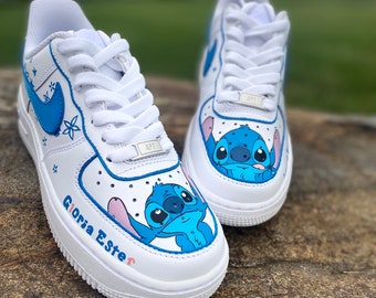 Stitch Custom Air Force Ones |MiaAndHerShenanigans|