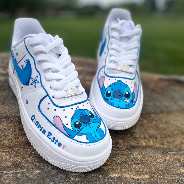 Stitch Custom Air Force Ones for Kids - Etsy