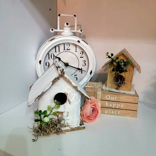 Rustic Tabletop Birdhouse Décor Rustic Home Décor Tiered Etsy