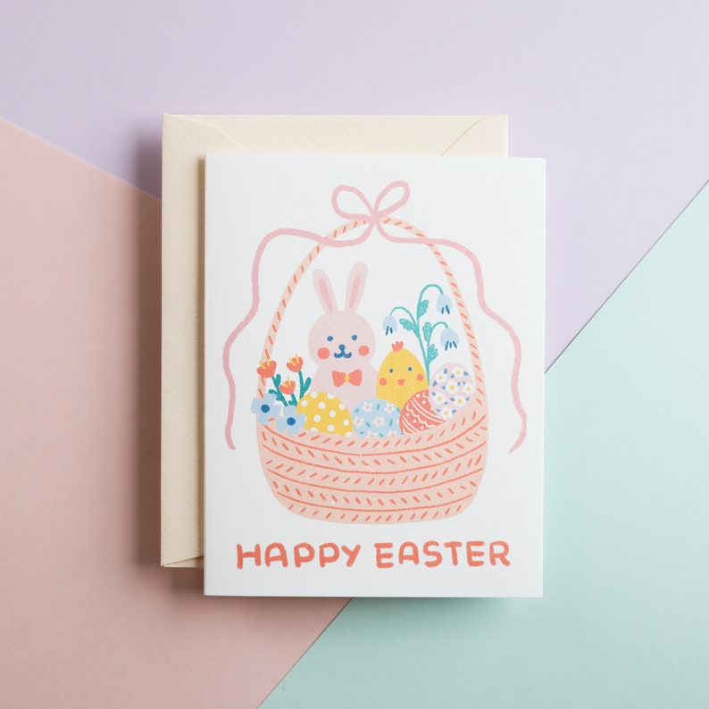 Easter Basket Greeting Card Happy Easter You are my kind of Chick Easter Chick Quarantine social distance check in card