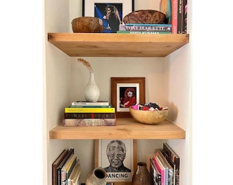 10 Inch Deep HEAVY DUTY Floating Shelves, Rustic Kitchen Wood Floating Shelf, Custom Wall Shelf, Bathroom Shelving | Rustic Alder