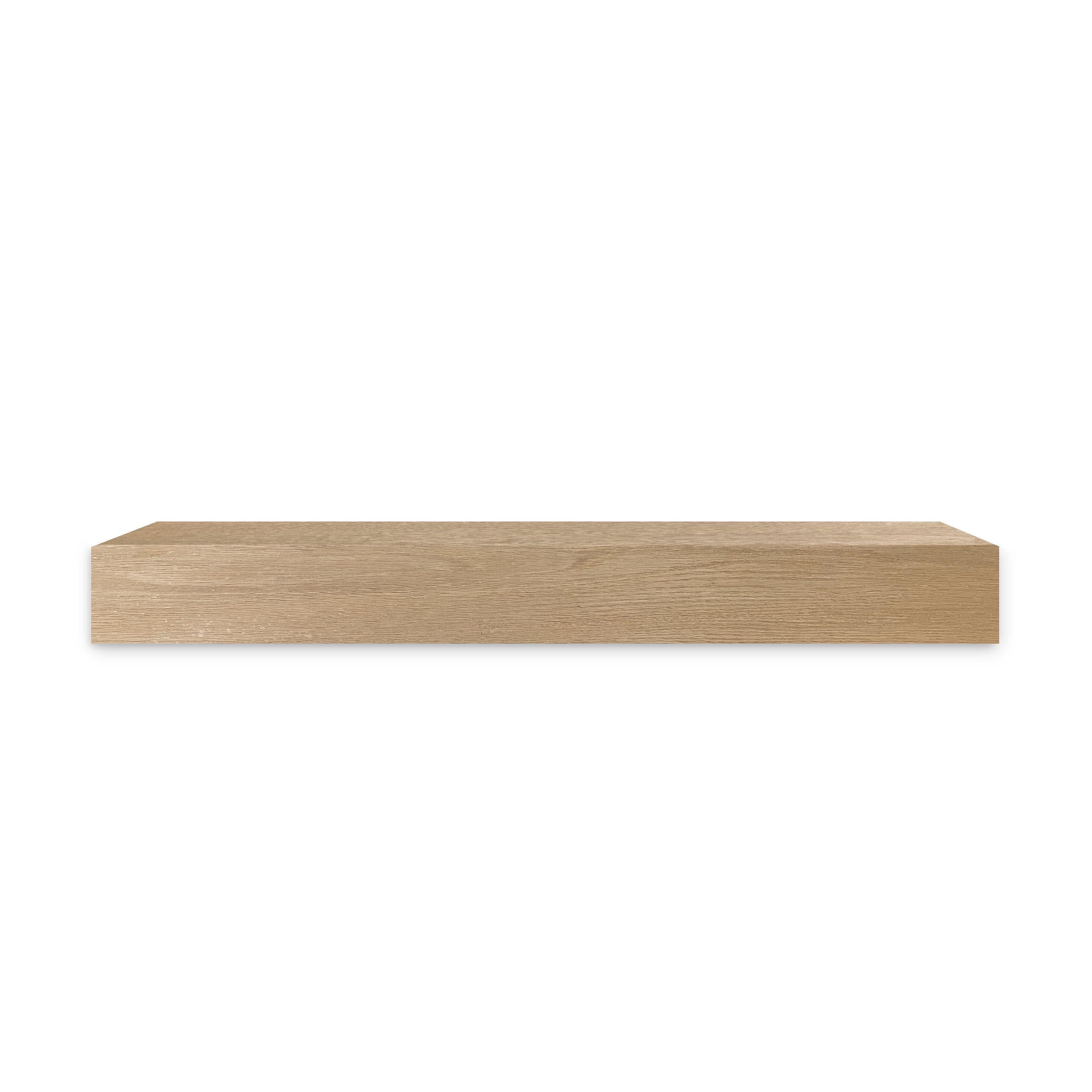 Custom White Oak Fireplace Mantel: Handcrafted Floating Shelf Custom Dimensions and Finishes Welcome