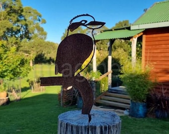 Rusty Kookaburra Garden Art, Kookaburra Sculpture, Kookaburra Garden Decoration, Metal Kookaburra