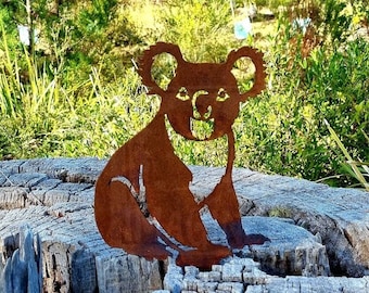 Koala Garden Decoration, Metal Koala Garden Stake, Koala Ornament, Rusty Koala, Koala Gift