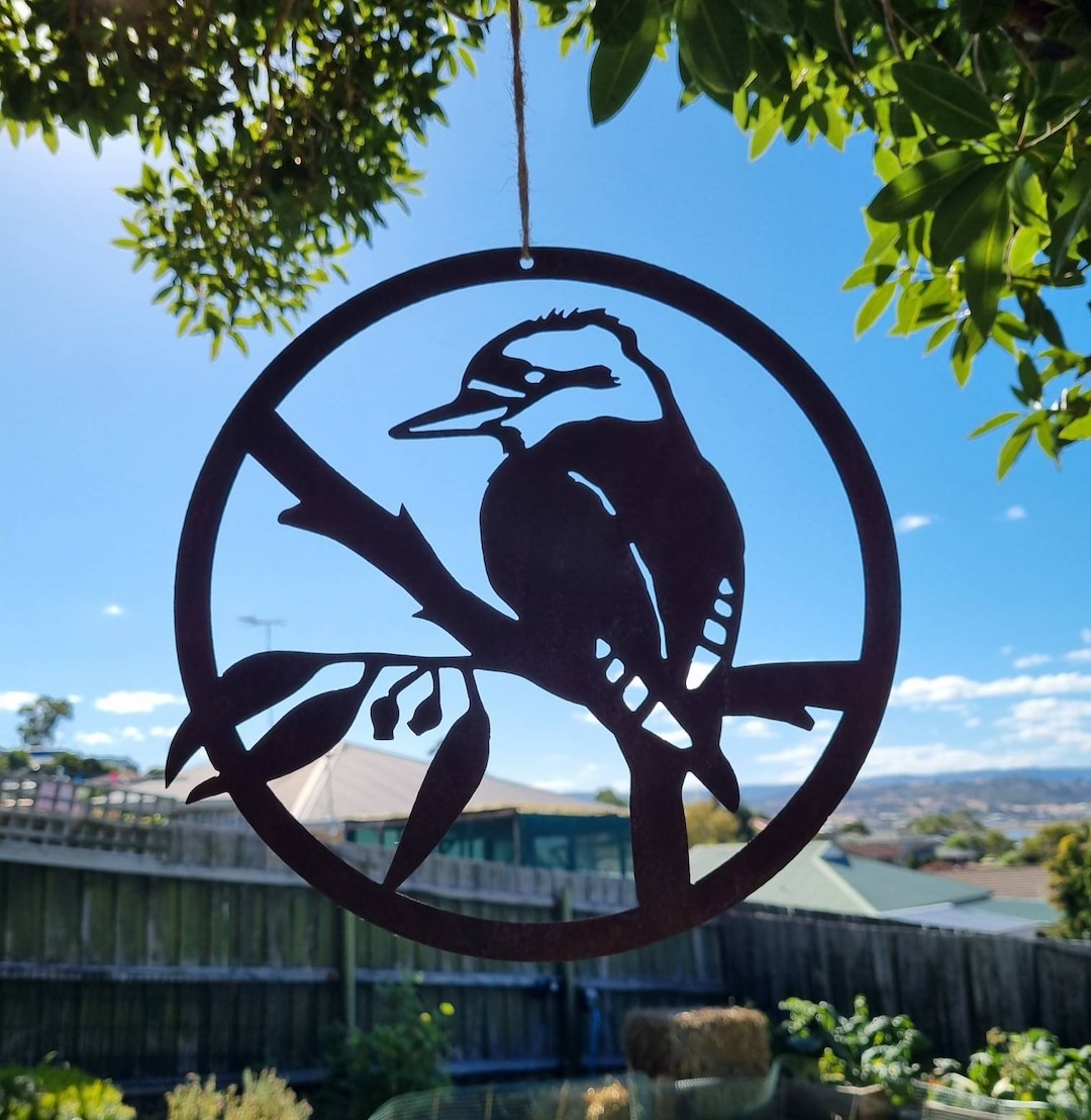 Hanging Kookaburra Decoration, Metal Kookaburra Sign, Kookaburra