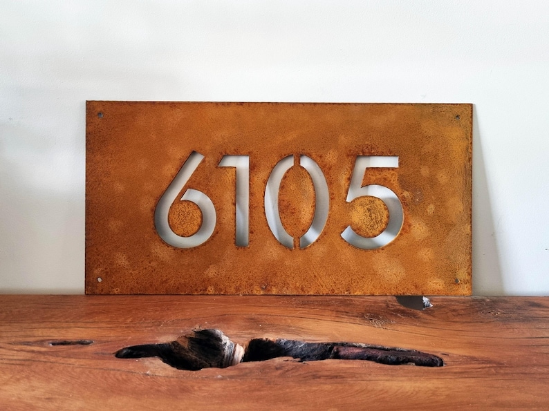 Custom Corten Steel (rusty) Property Address Sign (small), Airbnb ...