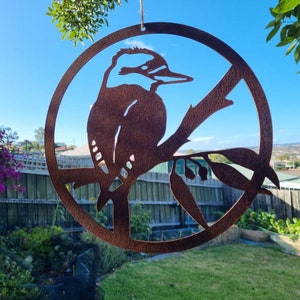 Corten Steel Kookaburra Decoration: Garden Art Sign