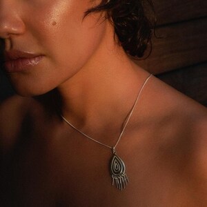 Sterling Silver Handmade Fringe Necklace, Petal Necklace, Teardrop Necklace,  Artesian Jewelry, Metalsmith Jewelry