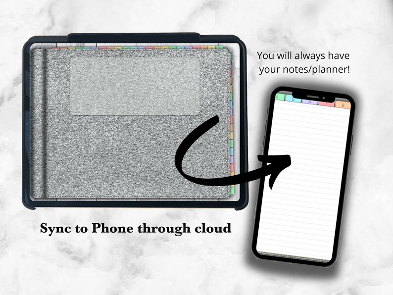 Landscape Digital Notebook Lovely Glitter Tabbed Journal for - Etsy