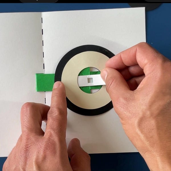 DIY Three Layers Rotating Pop-Up Card SVG Mechanism.