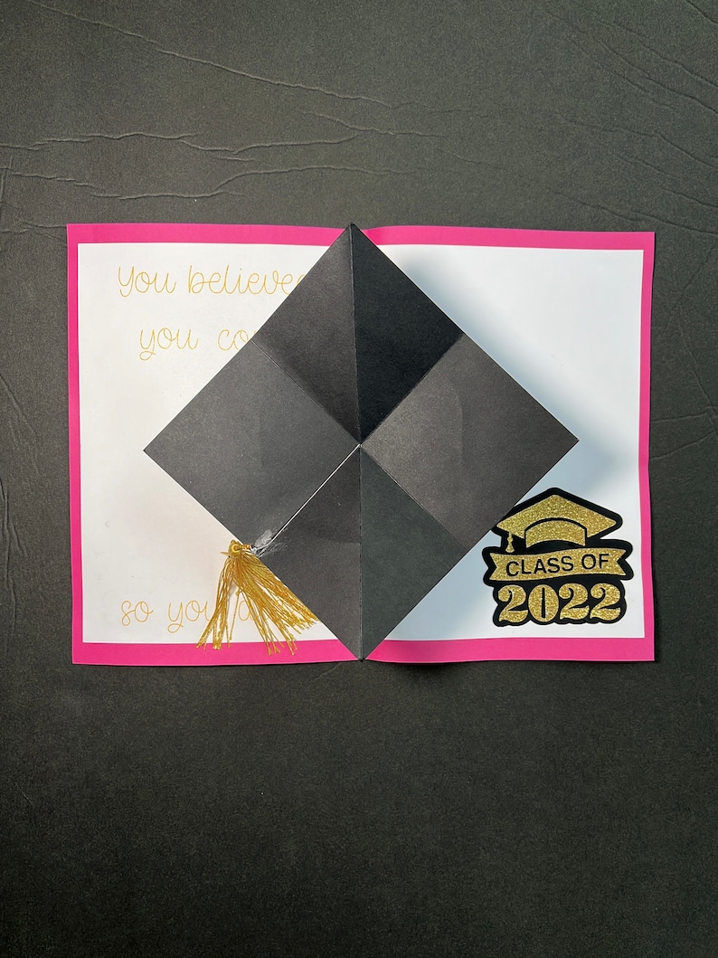 DIY Graduation Pop up 3D Card Mechanism. - Etsy