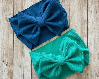 Baby Headwrap with Big Bow, Stretchy Headband