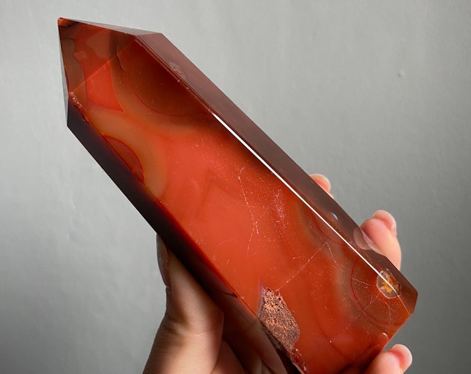 Carnelian crystal tower | Carnelian stone home decoration | carnelian stone healing crystal | birthstone gifts| wedding anniversary gift