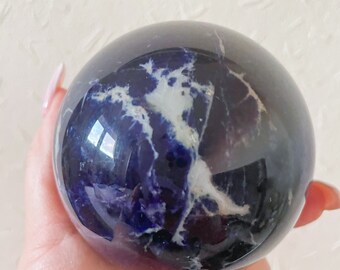 Sodalite sphere healing crystal home decor
