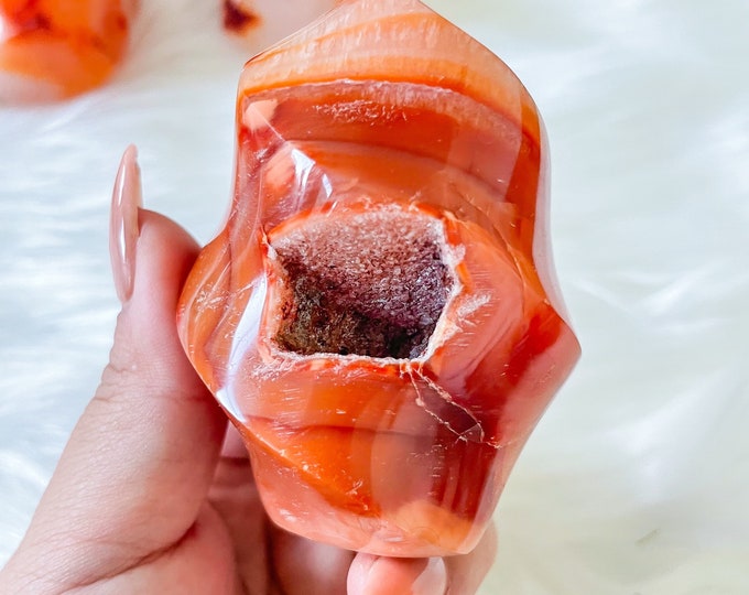 Carnelian crystal flame | Carnelian stone home decoration | carnelian stone healing crystal | birthstone gifts| wedding anniversary gift