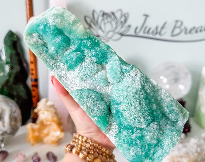 Collector Grade Blue Aragonite large  tower - Exquisite Home Decor & Healing Crystal Gift