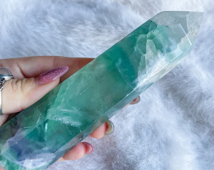 fluorite crystal tower healing crystal home decoration