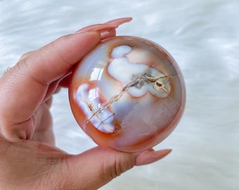 Carnelian crystal sphere | Carnelian stone home decoration | carnelian stone healing crystal | birthstone gifts| wedding anniversary gift