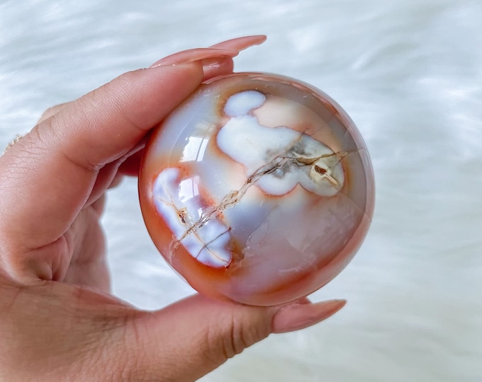 Carnelian crystal sphere | Carnelian stone home decoration | carnelian stone healing crystal | birthstone gifts| wedding anniversary gift