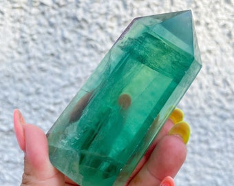 Green fluorite tower healing crystal