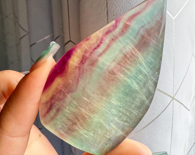 Green fluorite flame point healing crystal home decoration meditation | gift for her |gift for him |crystal gift