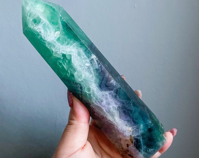 fluorite crystal tower healing crystal home decoration