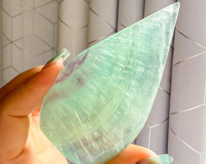 Green fluorite flame point healing crystal home decoration meditation | gift for her |gift for him |crystal gift