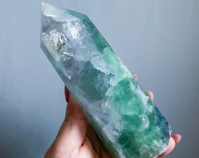 fluorite crystal tower healing crystal home decoration