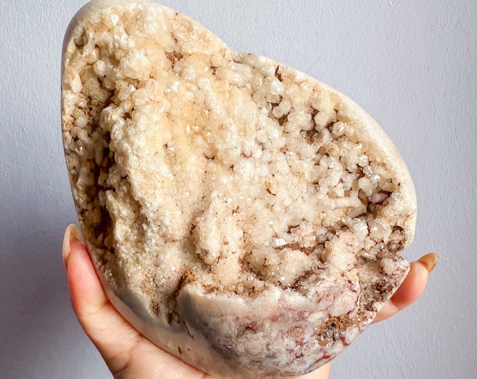 Druzy amethyst flower agate free form natural crystal ornament home decoration