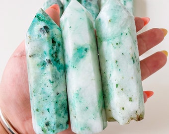 Chrysocolla Crystal tower | PHOENIX STONE crystal tower healing crystal home decoration