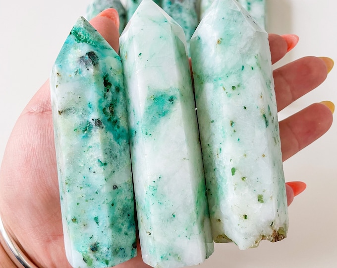 Chrysocolla Crystal tower | PHOENIX STONE crystal tower healing crystal home decoration