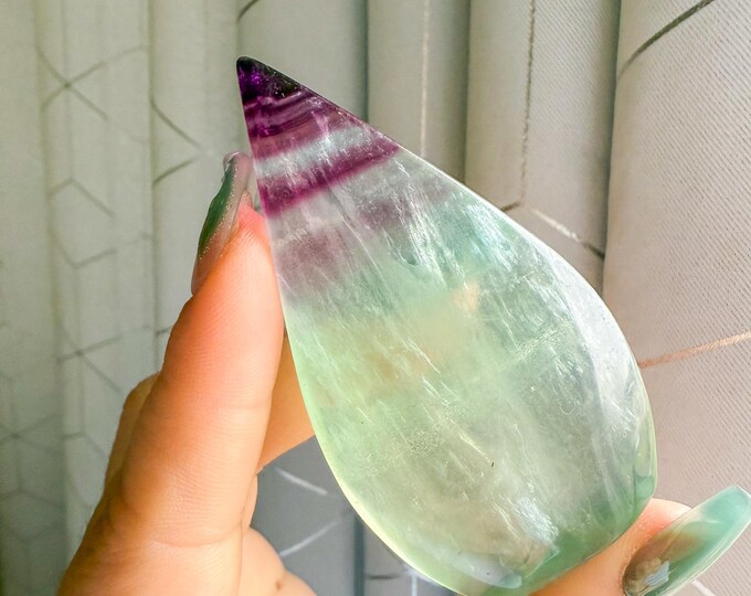 Green fluorite flame point healing crystal home decoration meditation | gift for her |gift for him |crystal gift