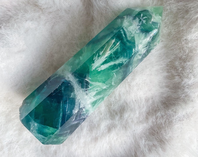 fluorite crystal tower healing crystal home decoration