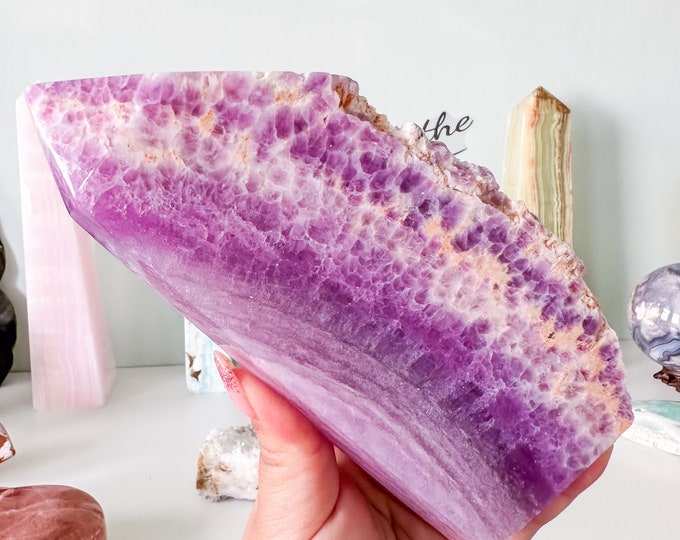 Pink-Purple Fluorite Tower - High Quality Crystal Home Decor - Healing Properties and Eye-Catching Design