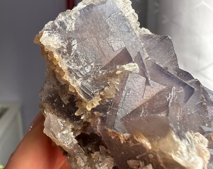 Rare Indigo fluorite premium fluorite specimen ( Pakistan, Baluchistan province, lorlai district ) crystal mineral specimen