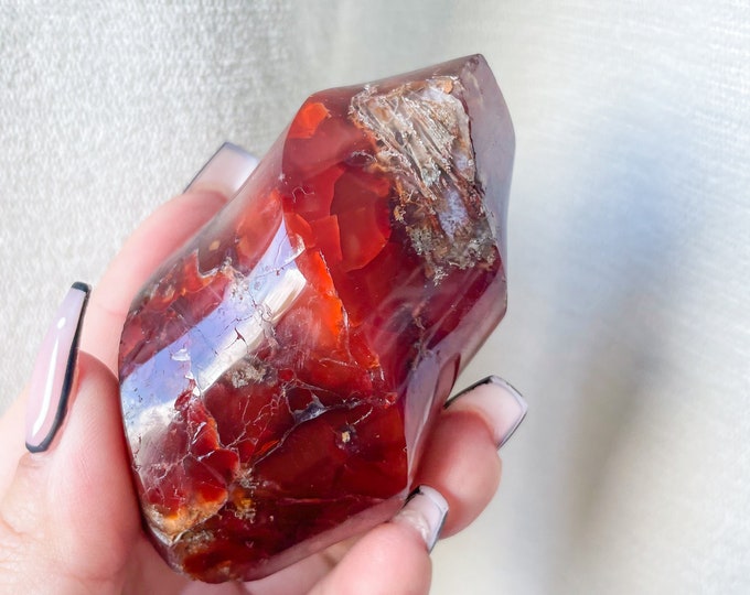 Carnelian crystal flame | Carnelian home decoration | carnelian stone healing crystal | birthstone gifts| wedding anniversary gift