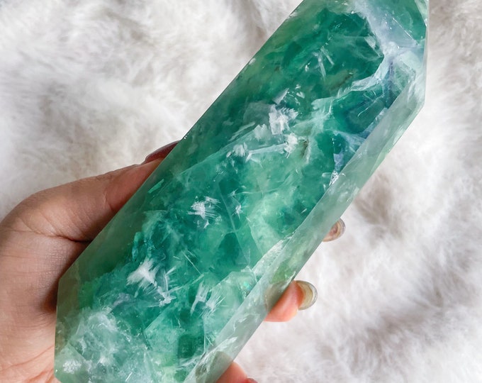 fluorite crystal tower healing crystal home decoration