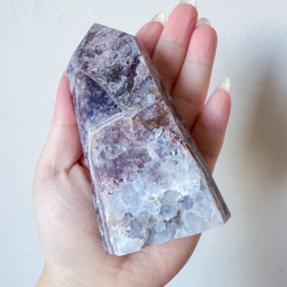 クォーツと方解石を含むマトリックス蛍石 | 希少な蛍石クリスタル