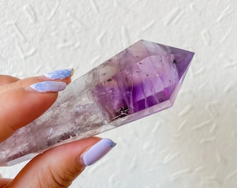 amethyst Crystal  tower Phantom ametrine crystal point ｜premium citrine amethyst crystal tower with rainbow healing crystal home decor