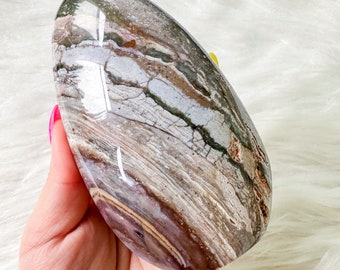 Ocean Jasper with Blue chalcedony crystal freeform healing crystal home decor