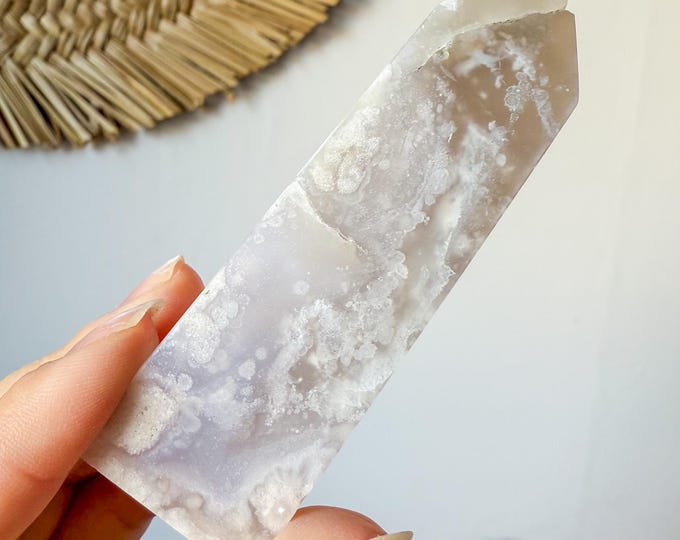 Flower agate geode Crystal tower (LY)  | High-quality flower agate crystal tower healing crystal home decor
