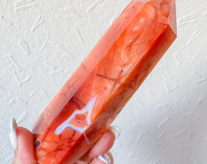 Carnelian crystal tower | Carnelian tower home decoration | carnelian stone  healing crystal | birthstone gifts| wedding anniversary gift