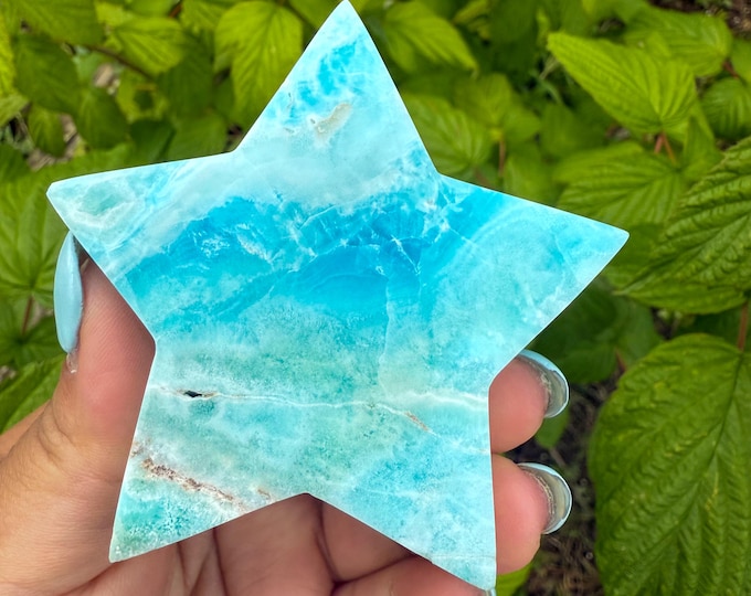 Blue aragonite Crystal Star - Home Decoration | Healing Crystal Decor